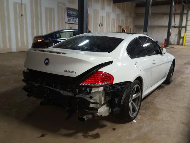 WBAEA53508CV90859 - 2008 BMW 650 I WHITE photo 4