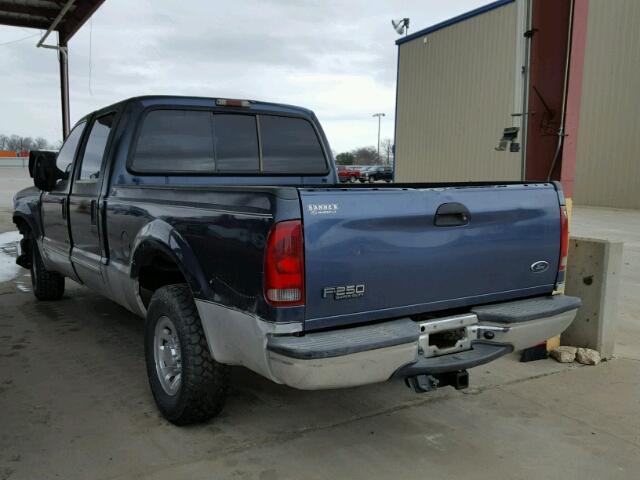 1FTNW20L44EB77699 - 2004 FORD F250 SUPER BLUE photo 3