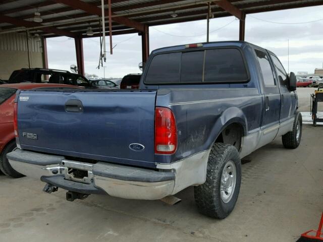 1FTNW20L44EB77699 - 2004 FORD F250 SUPER BLUE photo 4