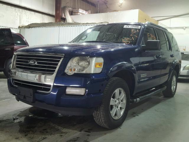 1FMEU73E67UB68458 - 2007 FORD EXPLORER X BLUE photo 2