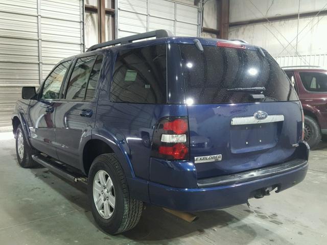 1FMEU73E67UB68458 - 2007 FORD EXPLORER X BLUE photo 3