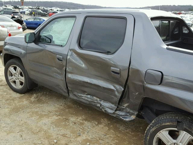 5FPYK1F57CB002069 - 2012 HONDA RIDGELINE GRAY photo 9