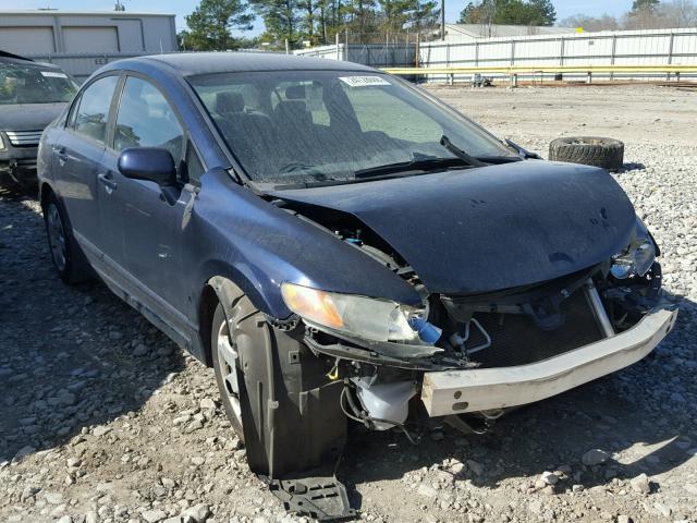 1HGFA16568L007126 - 2008 HONDA CIVIC LX BLUE photo 1