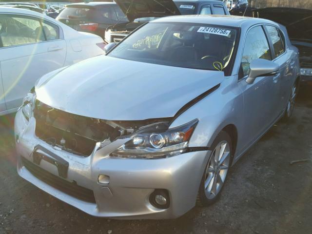 JTHKD5BH6D2144108 - 2013 LEXUS CT 200 SILVER photo 2