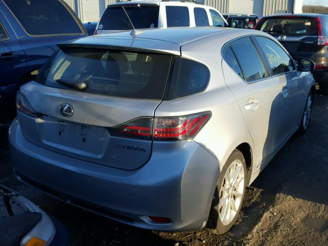 JTHKD5BH6D2144108 - 2013 LEXUS CT 200 SILVER photo 4