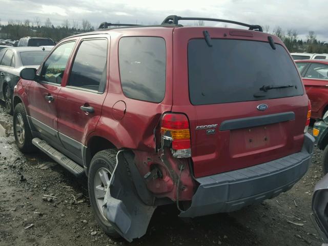 1FMYU93115KA41194 - 2005 FORD ESCAPE XLT RED photo 3