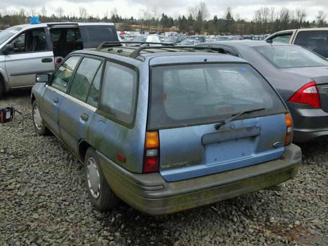 3FAPP15J4NR147002 - 1992 FORD ESCORT LX BLUE photo 3