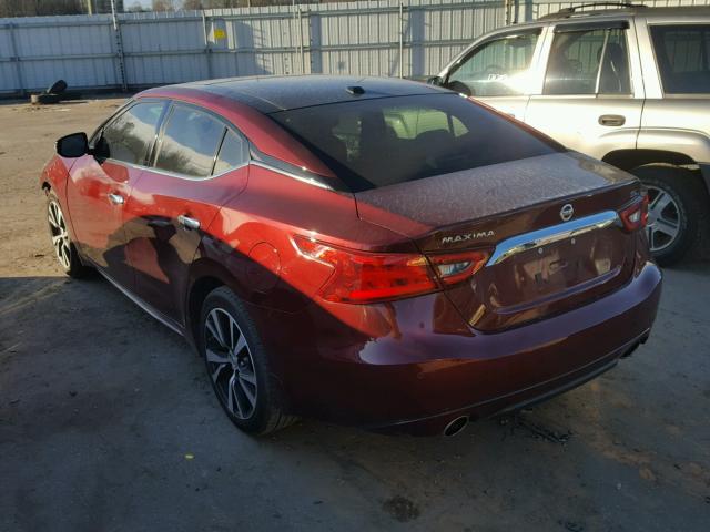 1N4AA6AP8GC386486 - 2016 NISSAN MAXIMA 3.5 MAROON photo 3