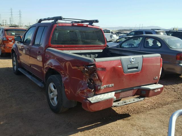 1N6AD07U26C470214 - 2006 NISSAN FRONTIER C RED photo 3