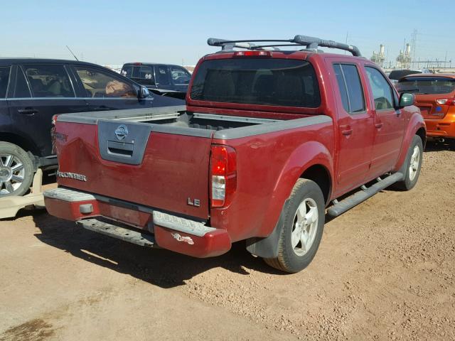 1N6AD07U26C470214 - 2006 NISSAN FRONTIER C RED photo 4