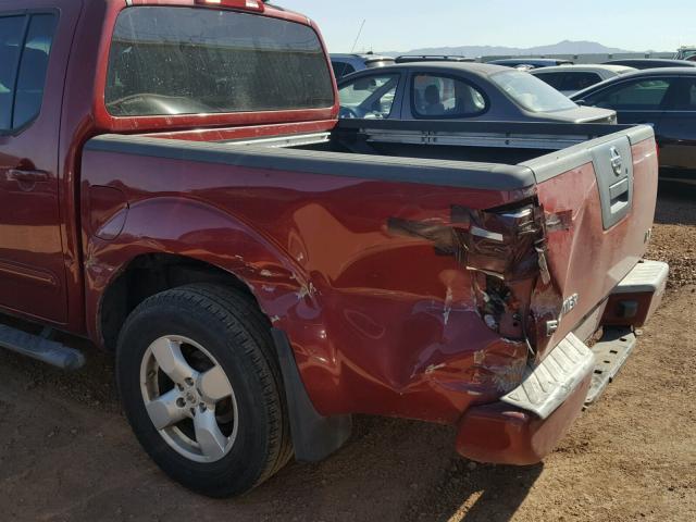 1N6AD07U26C470214 - 2006 NISSAN FRONTIER C RED photo 9