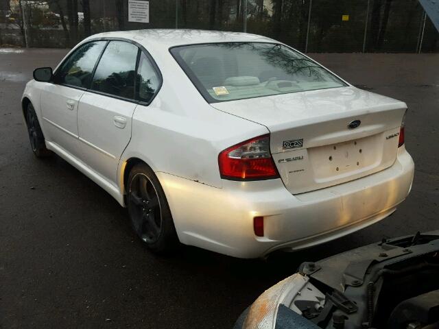 4S3BL616886205645 - 2008 SUBARU LEGACY 2.5 WHITE photo 3