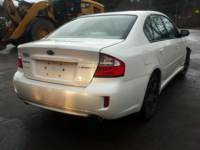 4S3BL616886205645 - 2008 SUBARU LEGACY 2.5 WHITE photo 4