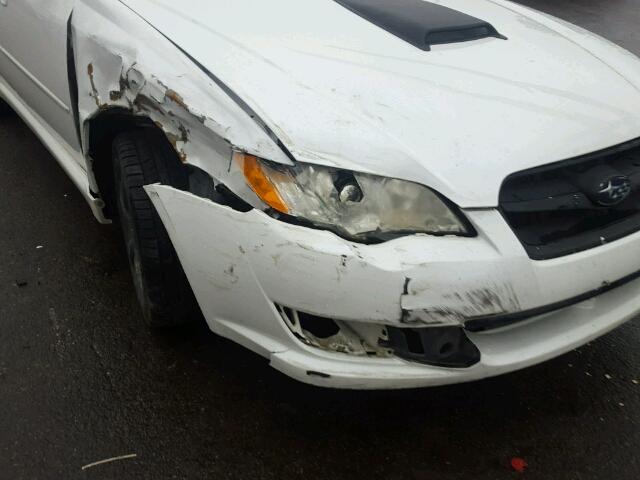 4S3BL616886205645 - 2008 SUBARU LEGACY 2.5 WHITE photo 9