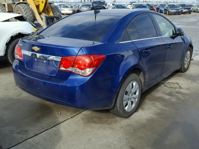 1G1PC5SH7C7408084 - 2012 CHEVROLET CRUZE LS BLUE photo 4