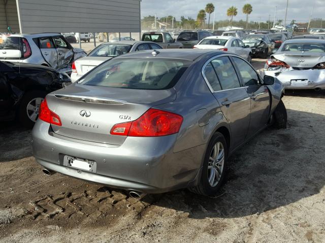 JN1CV6AR4DM752574 - 2013 INFINITI G37 GRAY photo 4