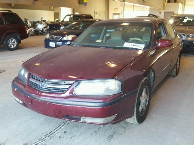 2G1WF52E719254612 - 2001 CHEVROLET IMPALA 勃艮第红 照片 2