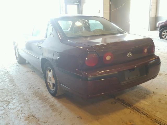 2G1WF52E719254612 - 2001 CHEVROLET IMPALA 勃艮第红 照片 3
