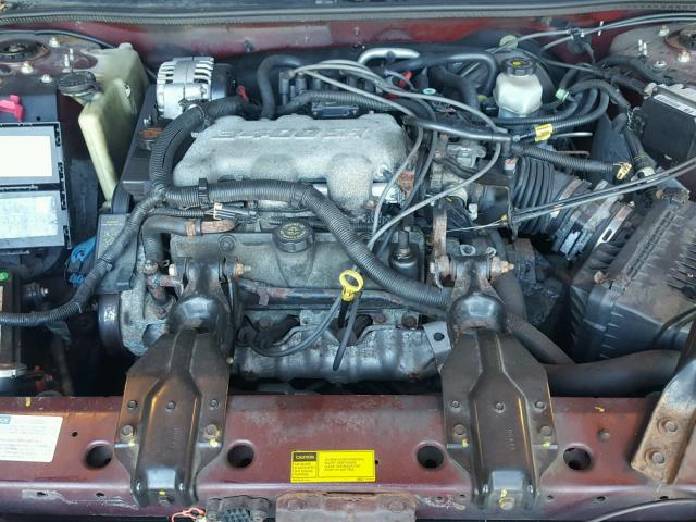 2G1WF52E719254612 - 2001 CHEVROLET IMPALA BURGUNDY photo 7