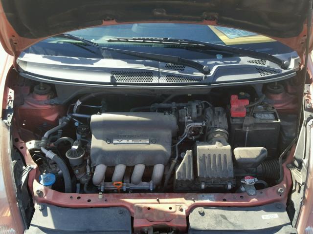 JHMGD38667S043820 - 2007 HONDA FIT S ნარინჯისფერი ფოტო 7