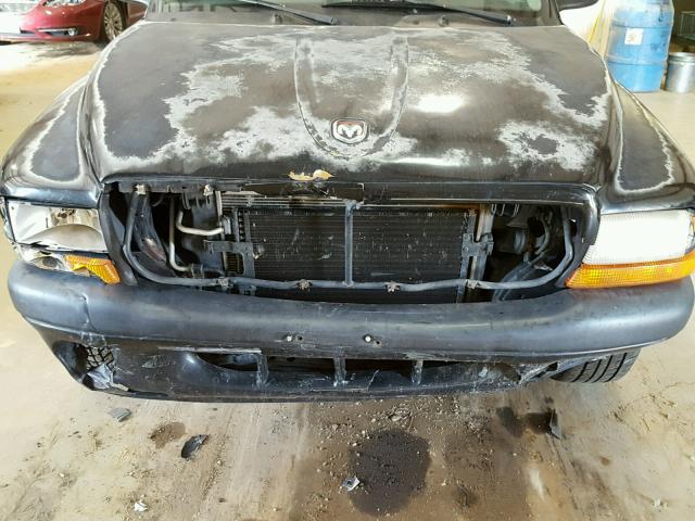 1B7GL22X81S148494 - 2001 DODGE DAKOTA BLACK photo 9