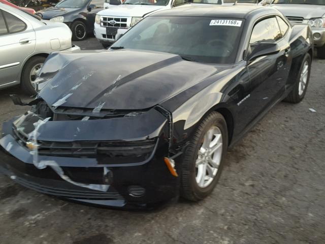 2G1FE1E38E9230251 - 2014 CHEVROLET CAMARO LS BLACK photo 2