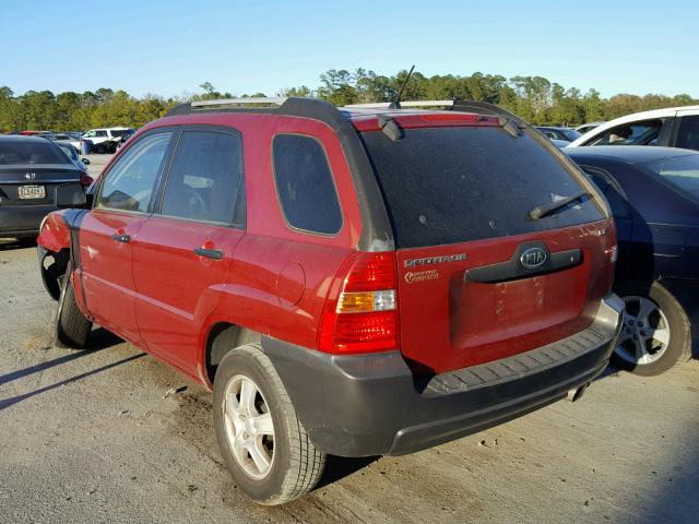 KNDJF724857046606 - 2005 KIA NEW SPORTA RED photo 3