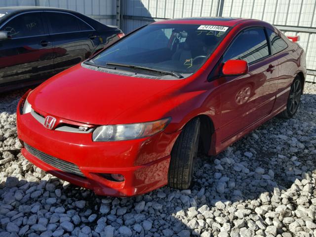 2HGFG215X7H709733 - 2007 HONDA CIVIC SI RED photo 2