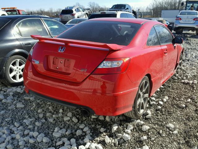 2HGFG215X7H709733 - 2007 HONDA CIVIC SI RED photo 4