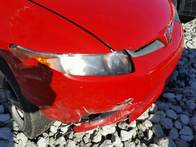 2HGFG215X7H709733 - 2007 HONDA CIVIC SI RED photo 9