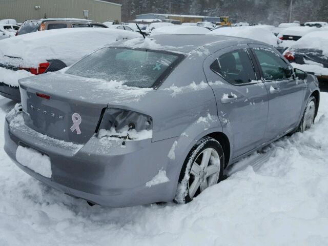 1C3CDZAB2DN644490 - 2013 DODGE AVENGER SE GRAY photo 4