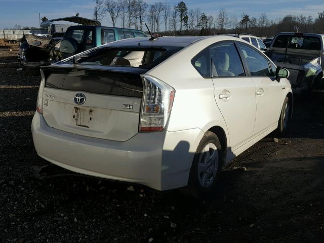 JTDKN3DU9A5090410 - 2010 TOYOTA PRIUS WHITE photo 4