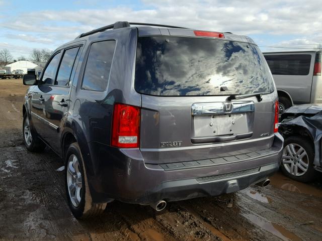 5FNYF4H5XFB048429 - 2015 HONDA PILOT EXL GRAY photo 3