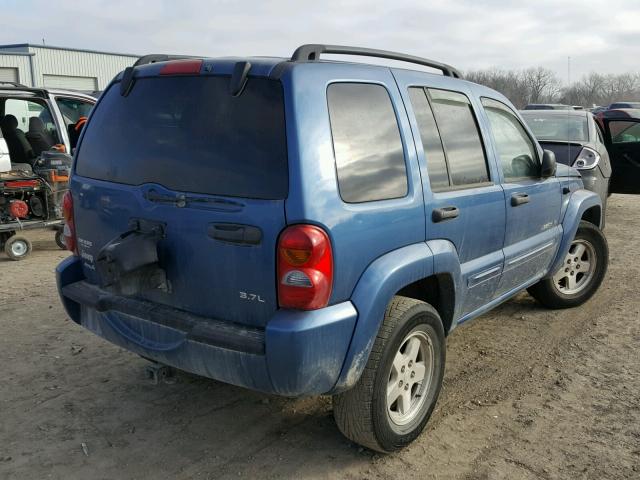 1J4GL58K73W675414 - 2003 JEEP LIBERTY LI BLUE photo 4