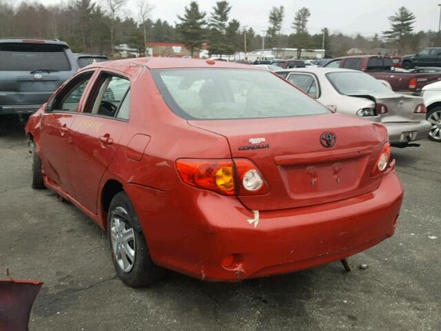 JTDBL40E09J022025 - 2009 TOYOTA COROLLA BA RED photo 3