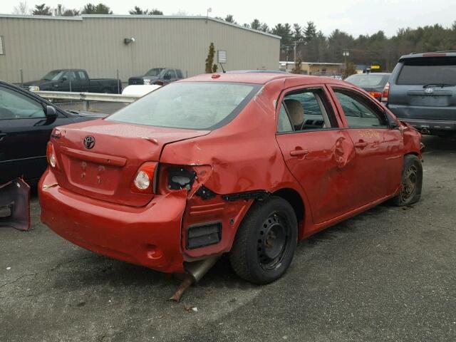 JTDBL40E09J022025 - 2009 TOYOTA COROLLA BA RED photo 4