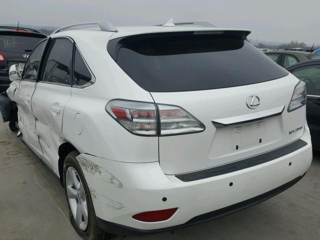 2T2ZK1BA1CC076815 - 2012 LEXUS RX 350 WHITE photo 3