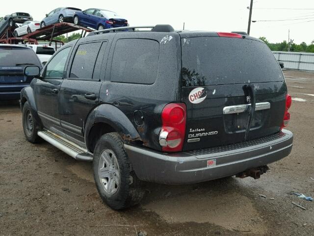 1D4HB48N66F135948 - 2006 DODGE DURANGO SL BLACK photo 3