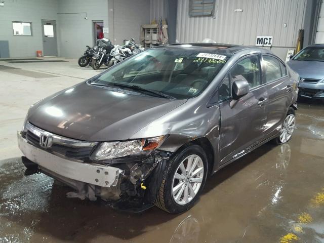 19XFB2F89CE300807 - 2012 HONDA CIVIC EX GRAY photo 2