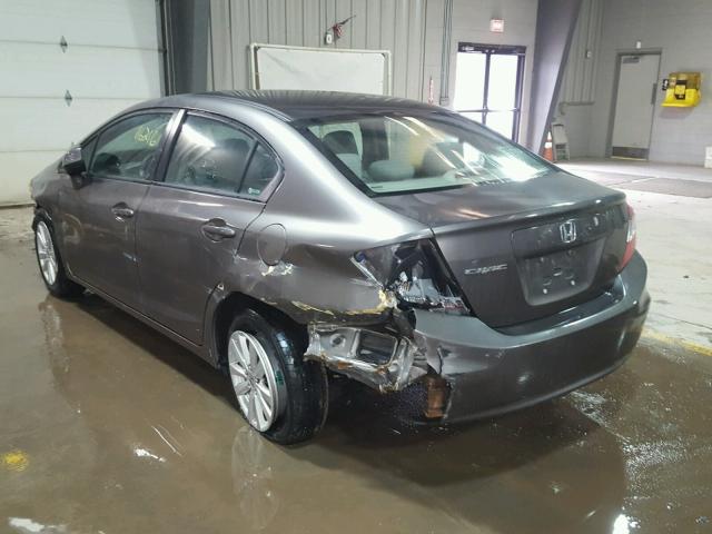 19XFB2F89CE300807 - 2012 HONDA CIVIC EX ნაცრისფერი ფოტო 3