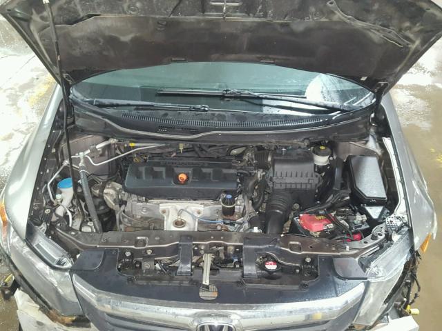 19XFB2F89CE300807 - 2012 HONDA CIVIC EX ნაცრისფერი ფოტო 7