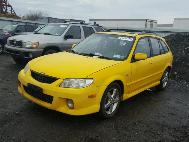 JM1BJ246831172002 - 2003 MAZDA PROTEGE PR YELLOW photo 2