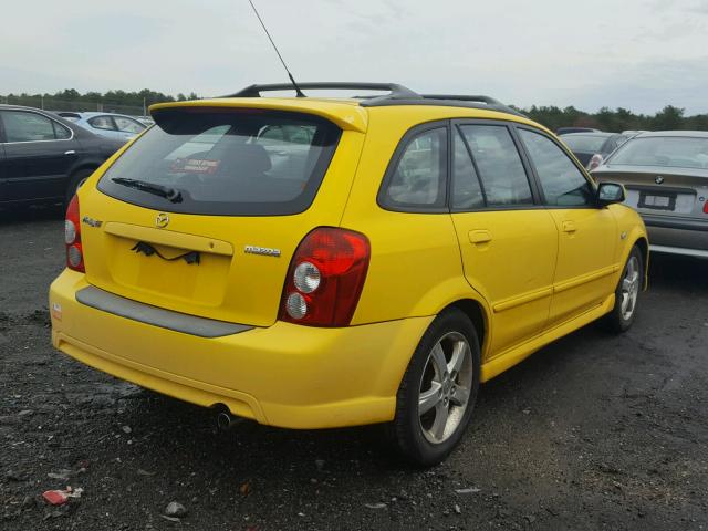 JM1BJ246831172002 - 2003 MAZDA PROTEGE PR YELLOW photo 4