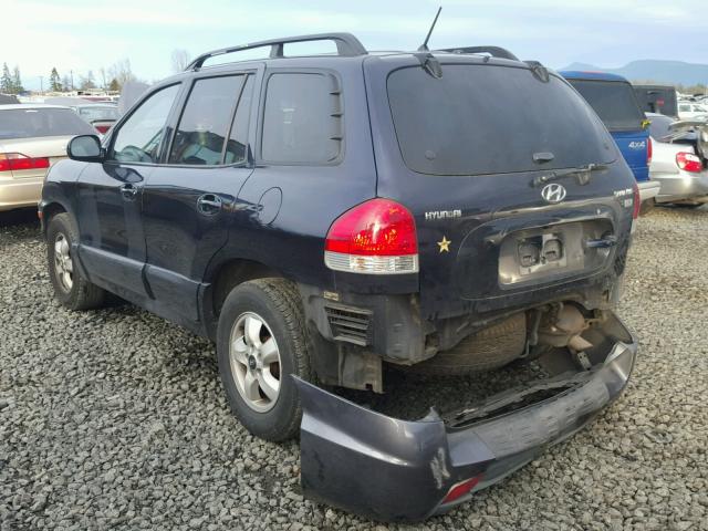 KM8SC13E95U964590 - 2005 HYUNDAI SANTA FE G BLUE photo 3