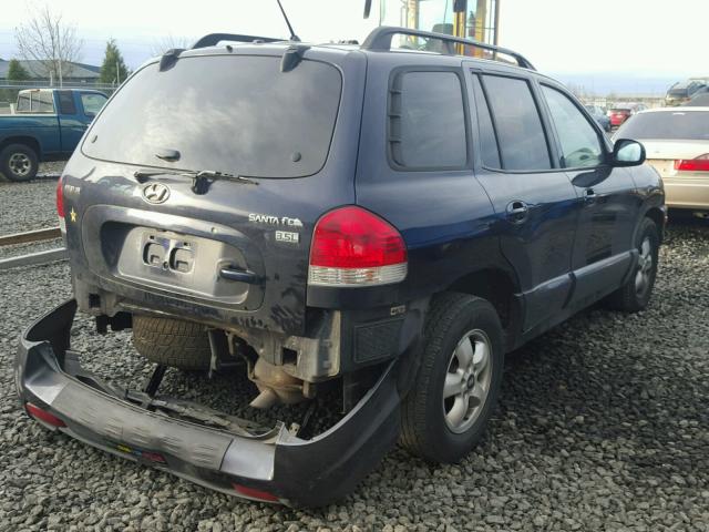 KM8SC13E95U964590 - 2005 HYUNDAI SANTA FE G BLUE photo 4