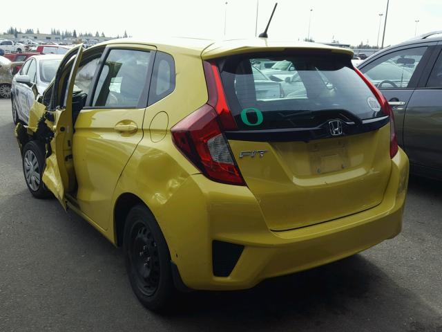 3HGGK5H57FM744675 - 2015 HONDA FIT LX Jaune photo 3
