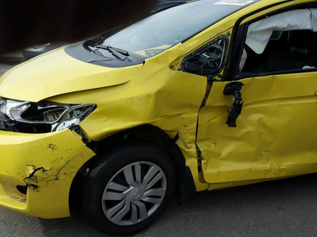 3HGGK5H57FM744675 - 2015 HONDA FIT LX Jaune photo 9
