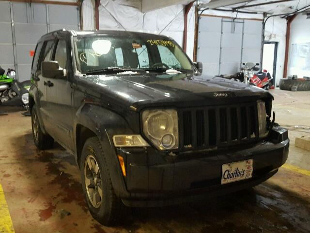 1J8GN28KX8W164181 - 2008 JEEP LIBERTY SP BLACK photo 1