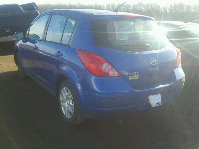 3N1BC1CP0AL366112 - 2010 NISSAN VERSA S BLUE photo 3