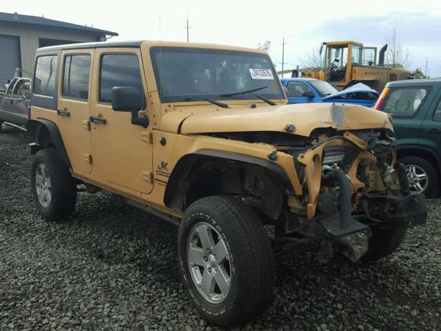 1C4BJWDG6EL236576 - 2014 JEEP WRANGLER U BEIGE photo 1